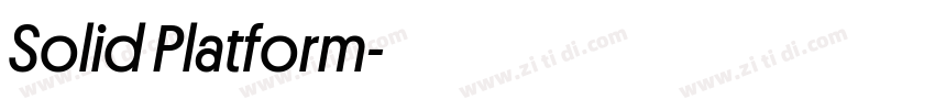 Solid Platform字体转换 Solid Platform字体转换